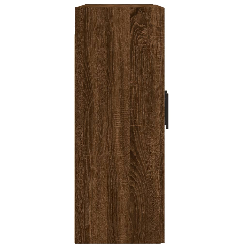 Wandschrank aus brauner Eiche, 69,5 x 34 x 90 cm, Holzwerkstoff