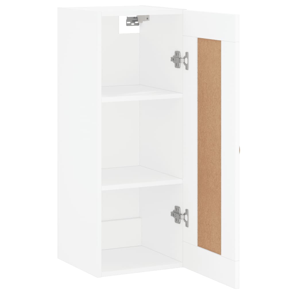 Weißer Wandschrank 34,5x34x90 cm aus Holzwerkstoff