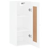 Armoire murale blanc brillant 34,5x34x90 cm bois d'ingénierie