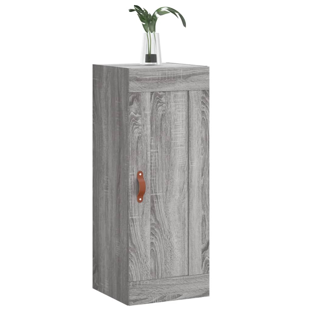 Armoire murale sonoma gris 34,5x34x90 cm bois d'ingénierie