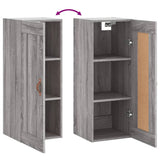 Armoire murale sonoma gris 34,5x34x90 cm bois d'ingénierie