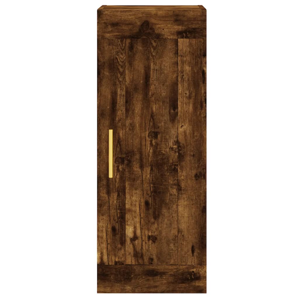 Armoire murale chêne fumé 34,5x34x90 cm bois d'ingénierie