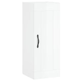 Wall cabinet white gloss 34.5x34x90 cm engineered wood