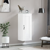 Wall cabinet white gloss 34.5x34x90 cm engineered wood