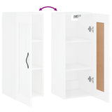 Wall cabinet white gloss 34.5x34x90 cm engineered wood