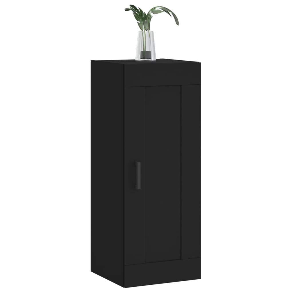 Black wall cabinet 34.5x34x90 cm engineered wood