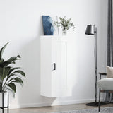 Wall cabinet white gloss 34.5x34x90 cm engineered wood