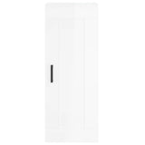 Wall cabinet white gloss 34.5x34x90 cm engineered wood