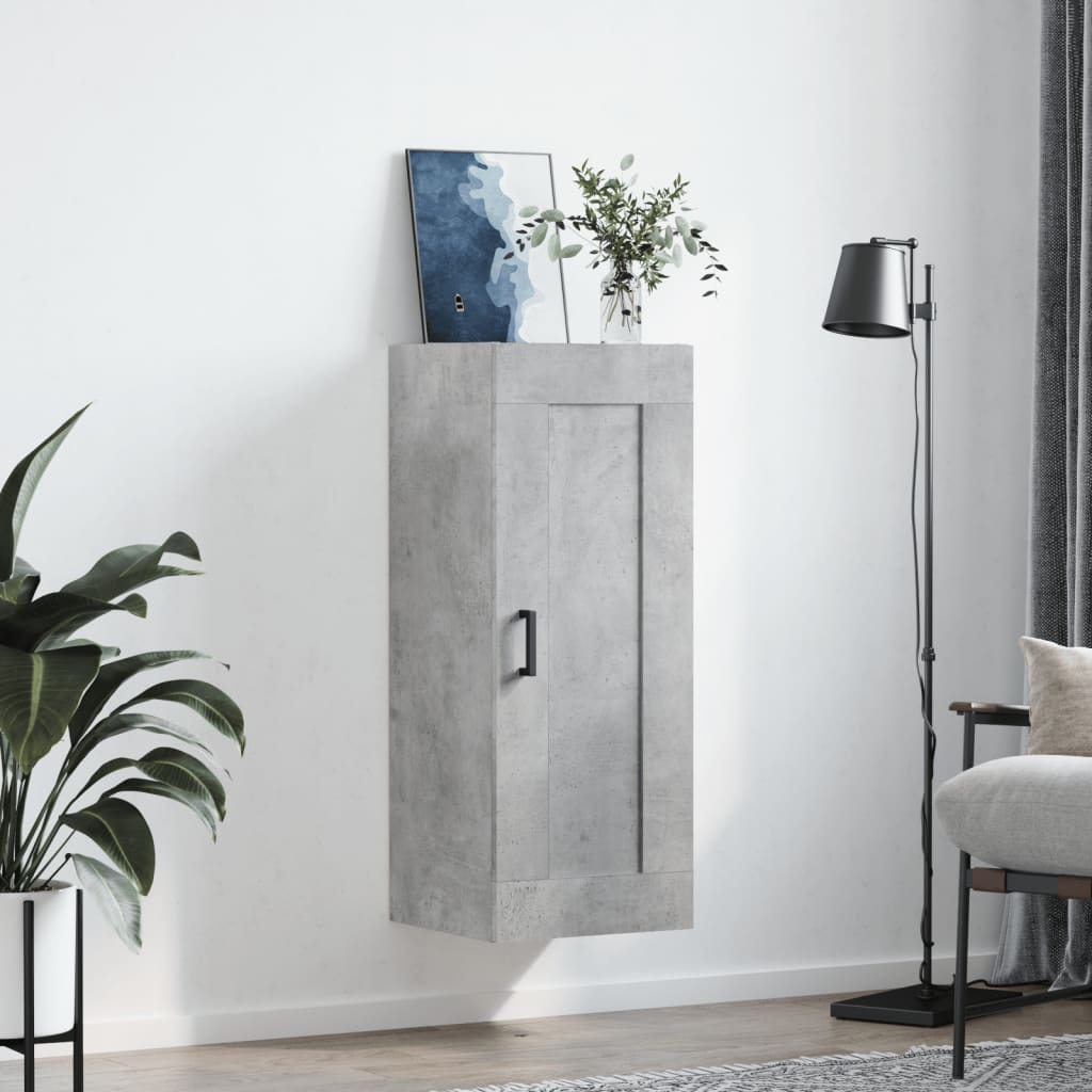 Armoire murale gris béton 34,5x34x90 cm bois d'ingénierie