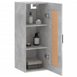 Armoire murale gris béton 34,5x34x90 cm bois d'ingénierie