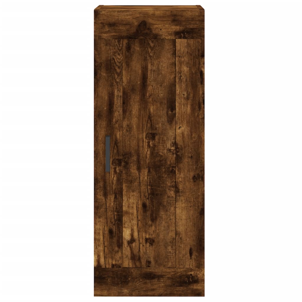 Armoire murale chêne fumé 34,5x34x90 cm bois d'ingénierie