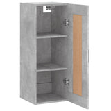 Armoire murale gris béton 34,5x34x90 cm bois d'ingénierie