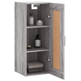 Sonoma grauer Wandschrank 34,5 x 34 x 90 cm, Holzwerkstoff