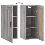 Sonoma grauer Wandschrank 34,5 x 34 x 90 cm, Holzwerkstoff