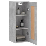 Armoire murale gris béton 34,5x34x90 cm bois d'ingénierie