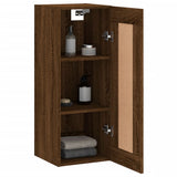 Wandschrank aus brauner Eiche, 34,5 x 34 x 90 cm, Holzwerkstoff