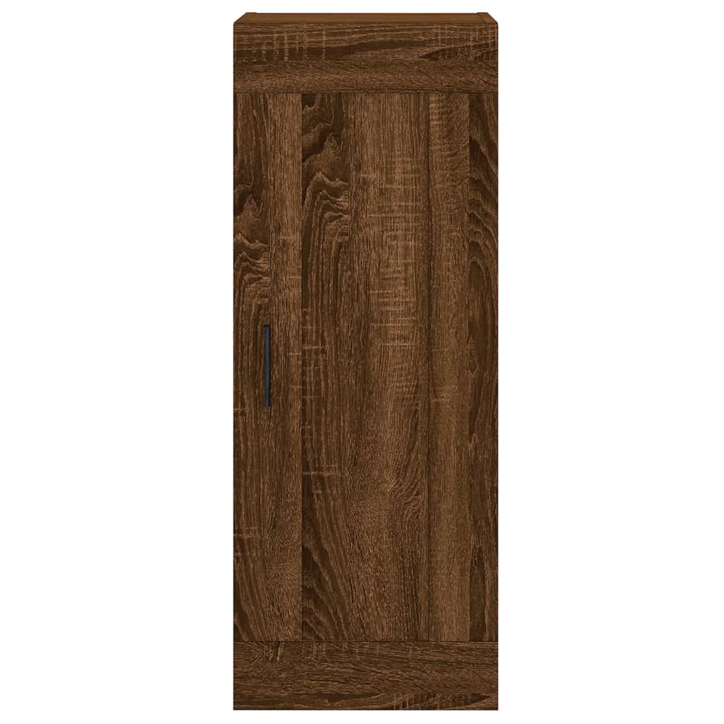 Wandschrank aus brauner Eiche, 34,5 x 34 x 90 cm, Holzwerkstoff