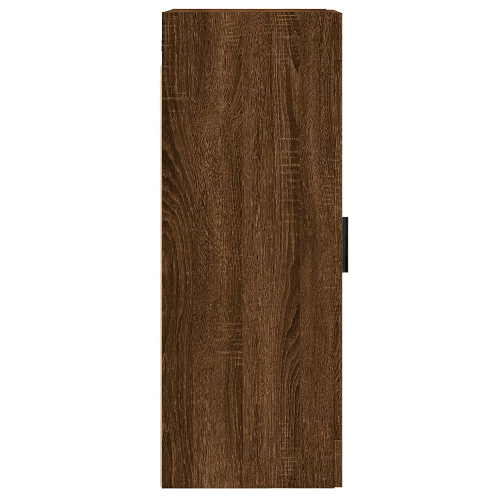 Wandschrank aus brauner Eiche, 34,5 x 34 x 90 cm, Holzwerkstoff