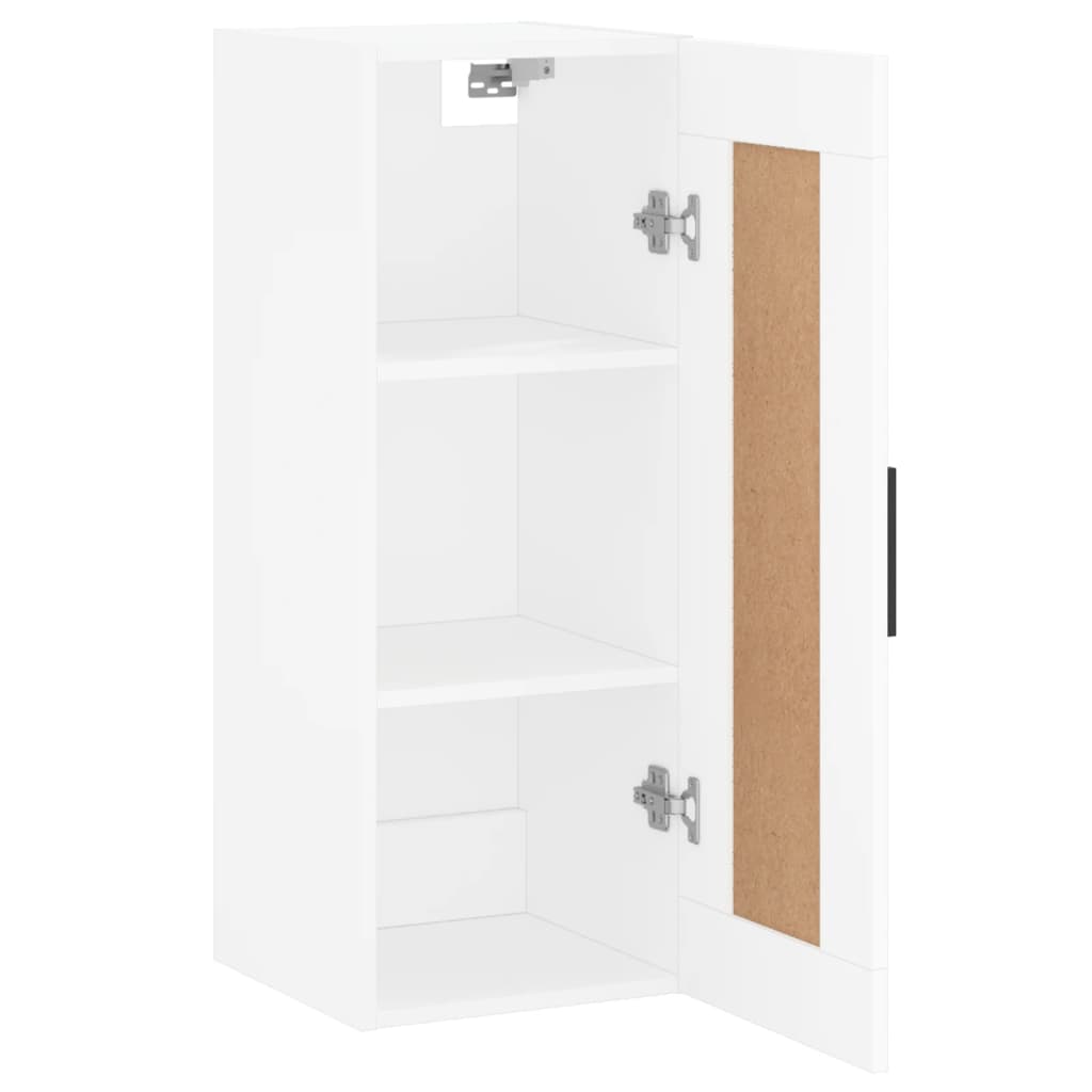 Weißer Wandschrank 34,5x34x90 cm aus Holzwerkstoff