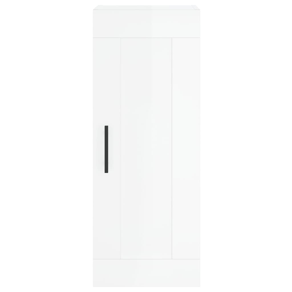 Armoire murale blanc brillant 34,5x34x90 cm bois d'ingénierie