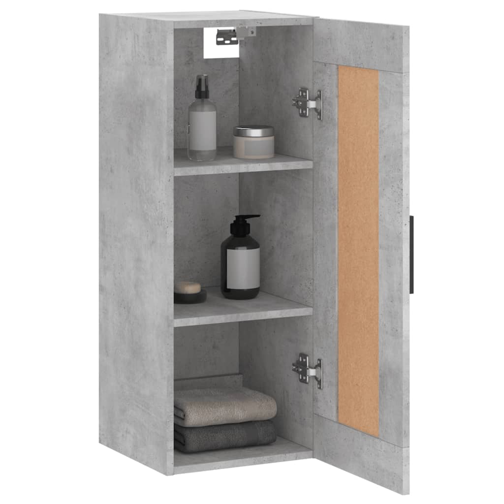 Armoire murale gris béton 34,5x34x90 cm bois d'ingénierie