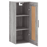 Armoire murale sonoma gris 34,5x34x90 cm bois d'ingénierie