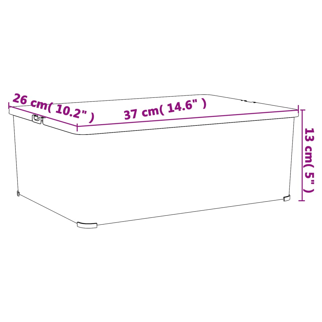 Boîtes de rangement en plastique 6 pcs 10 L empilables