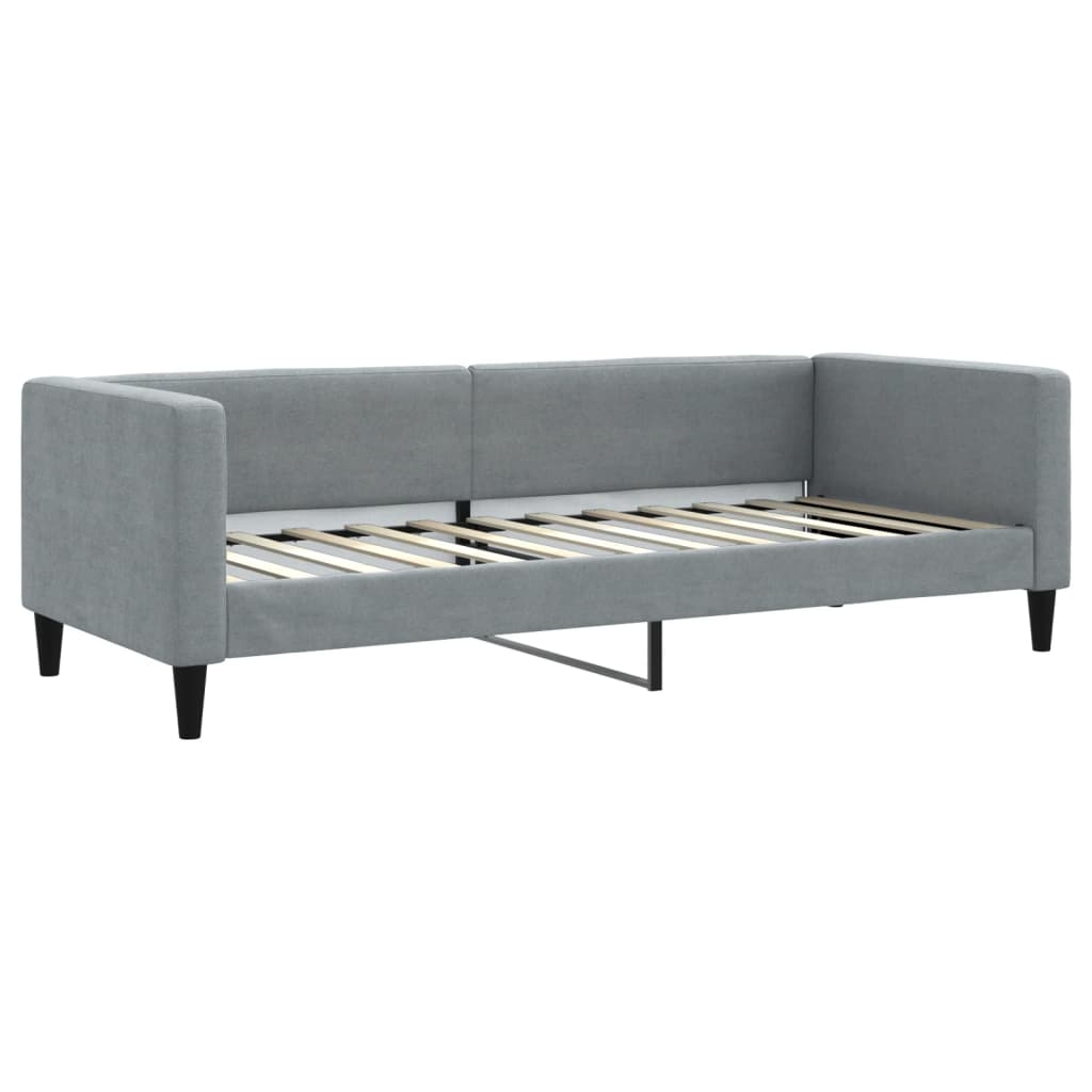 Lit de repos sans matelas gris clair 80x200 cm tissu