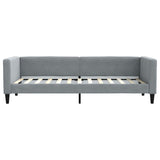 Lit de repos sans matelas gris clair 80x200 cm tissu