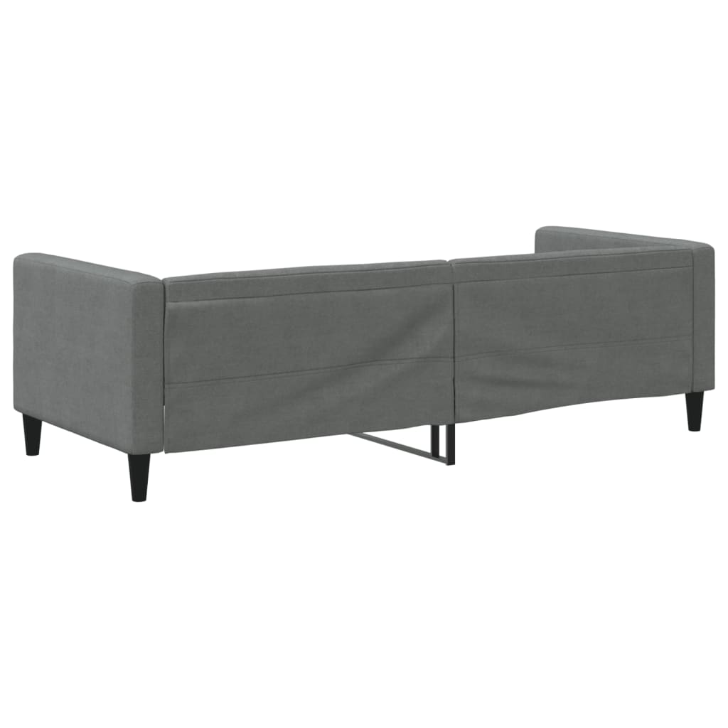 Lit de repos sans matelas gris foncé 80x200 cm tissu