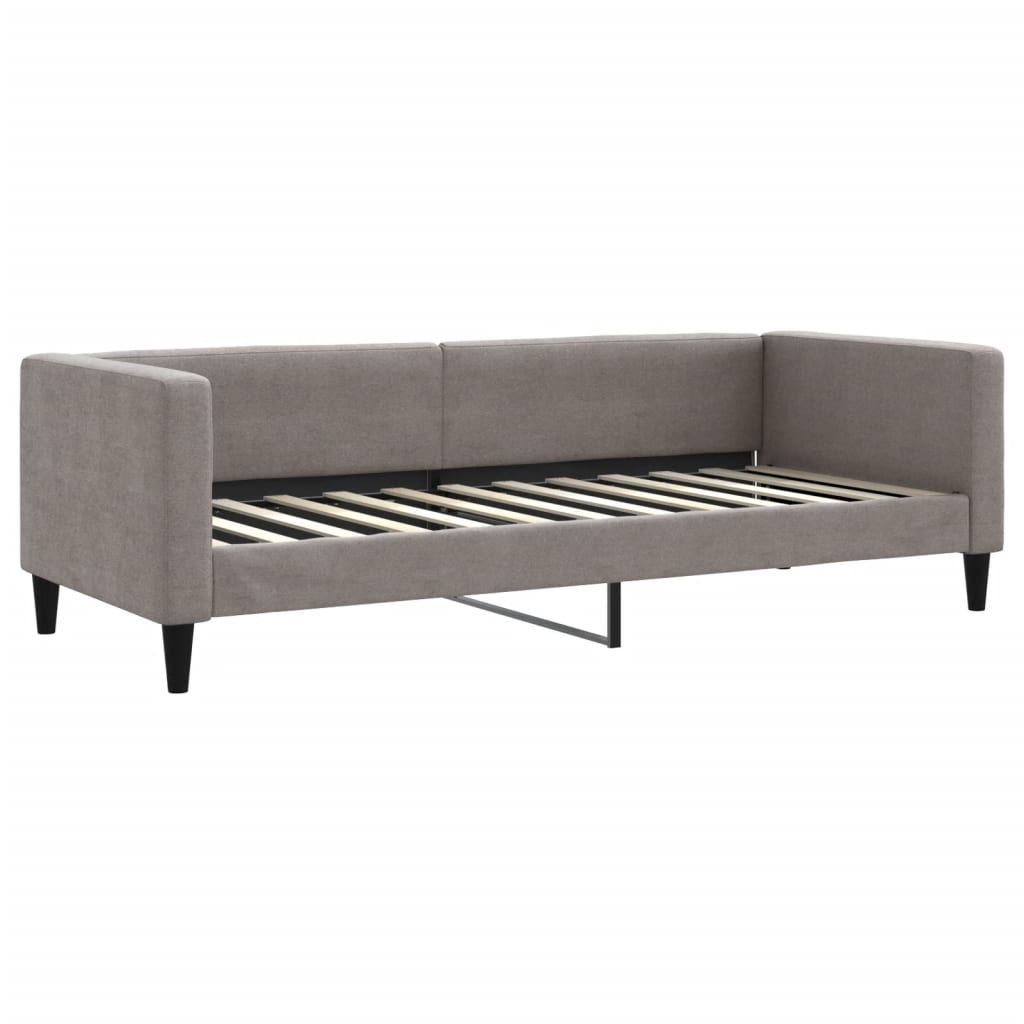 Lit de repos sans matelas taupe 80x200 cm tissu