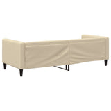 Lit de repos sans matelas crème 80x200 cm tissu