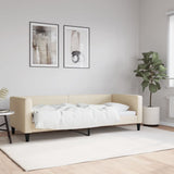 Lit de repos sans matelas crème 80x200 cm tissu