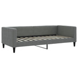 Lit de repos sans matelas gris foncé 90x200 cm tissu