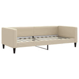 Lit de repos sans matelas crème 90x200 cm tissu