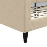 Lit de repos sans matelas crème 90x200 cm tissu