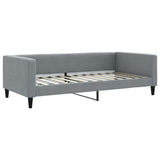 Lit de repos gris clair 100x200 cm tissu