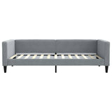 Lit de repos gris clair 100x200 cm tissu