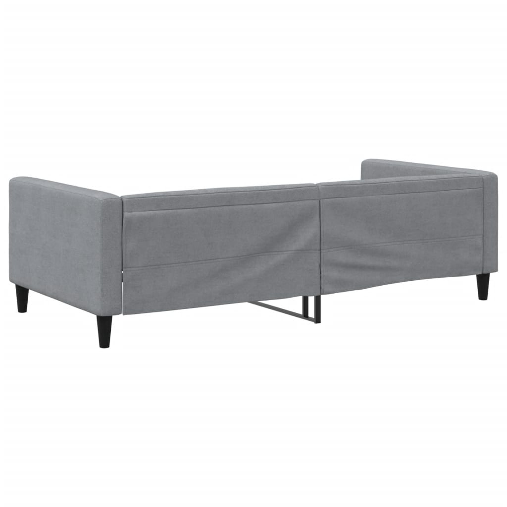 Lit de repos gris clair 100x200 cm tissu