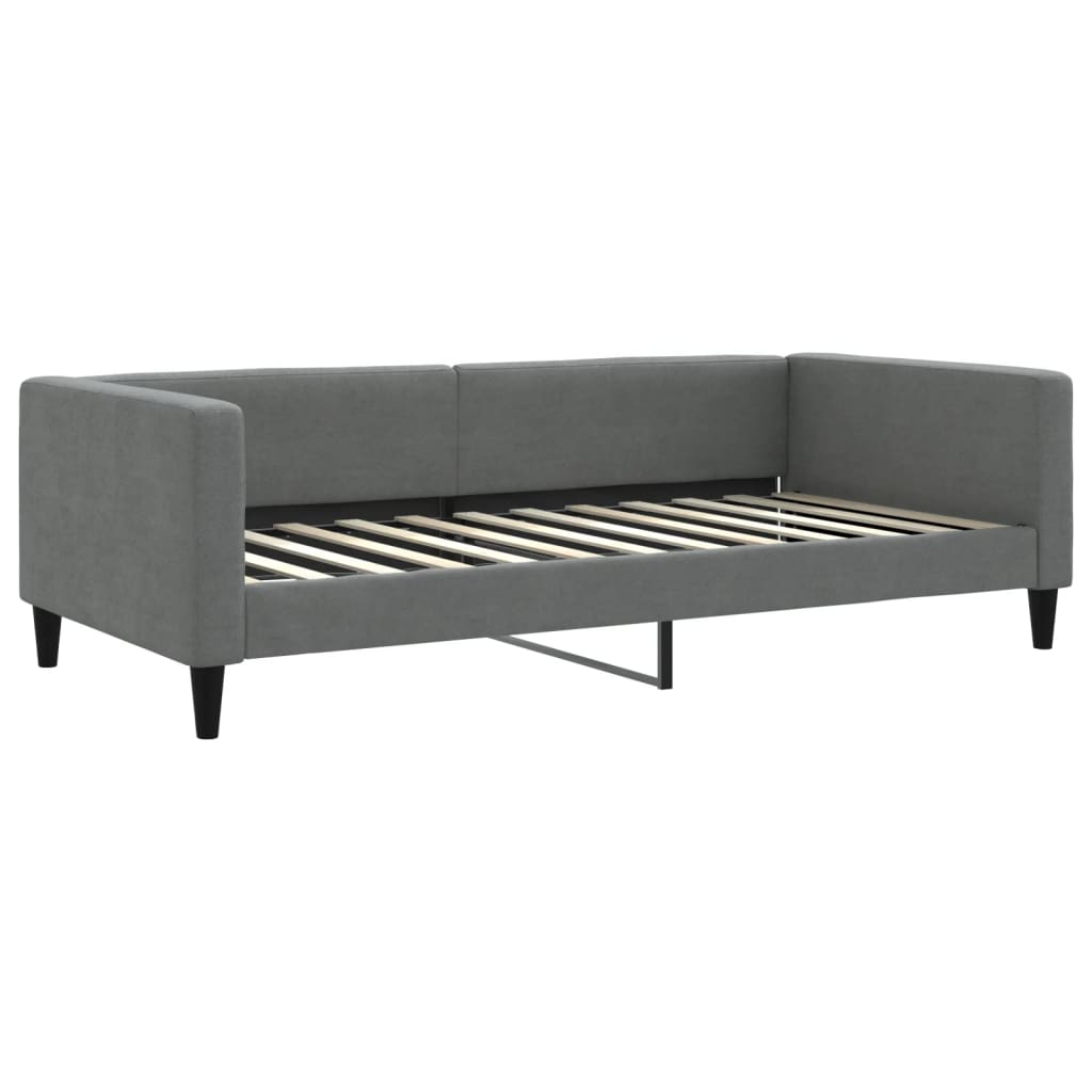 Lit de repos gris foncé 100x200 cm tissu