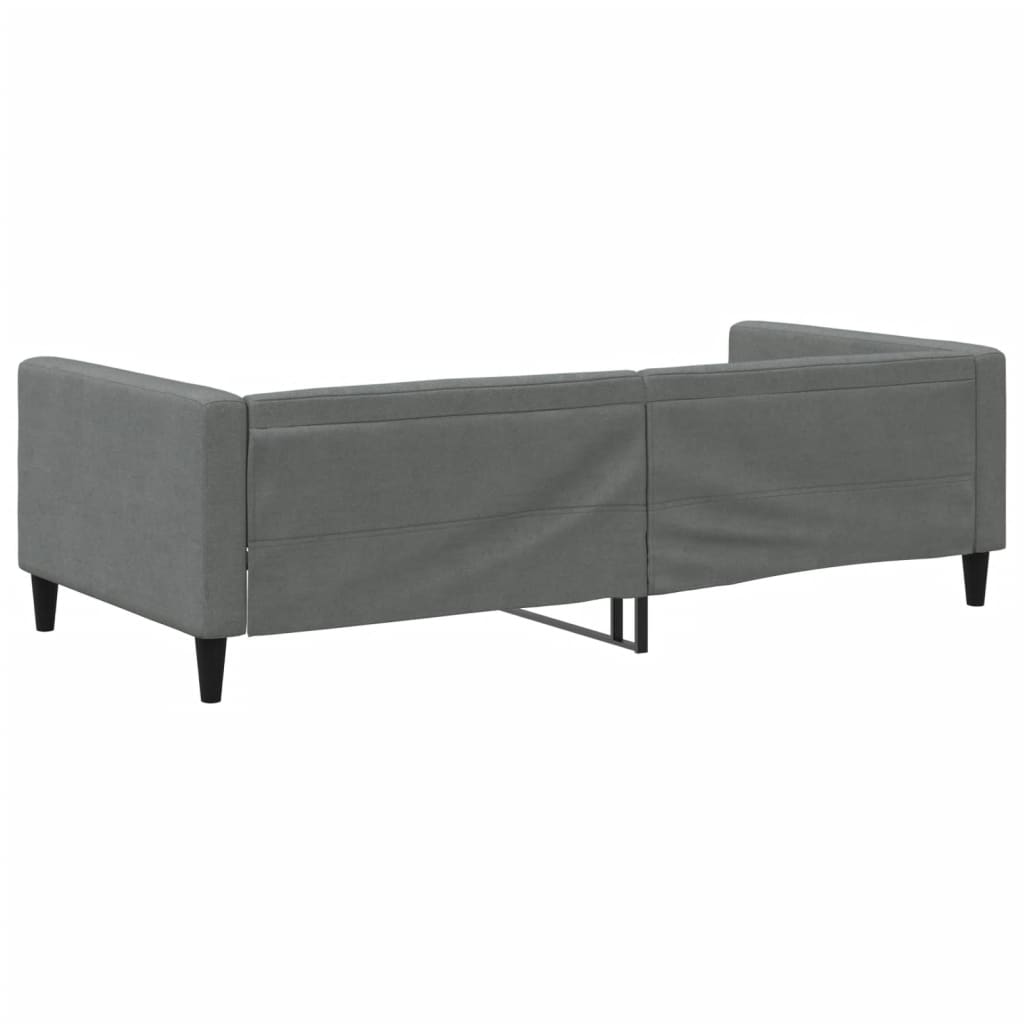 Lit de repos gris foncé 100x200 cm tissu