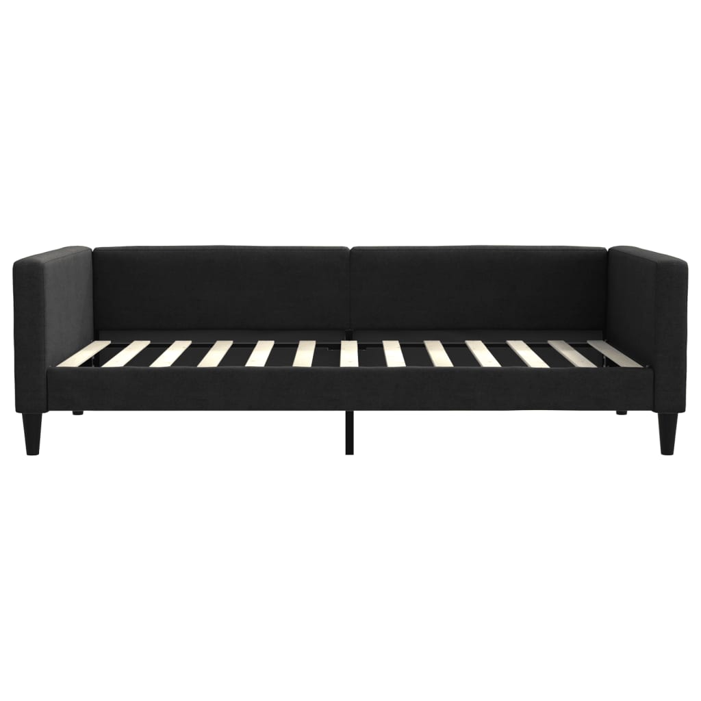 Lit de repos sans matelas noir 100x200 cm tissu