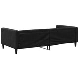 Lit de repos sans matelas noir 100x200 cm tissu