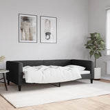 Lit de repos sans matelas noir 100x200 cm tissu