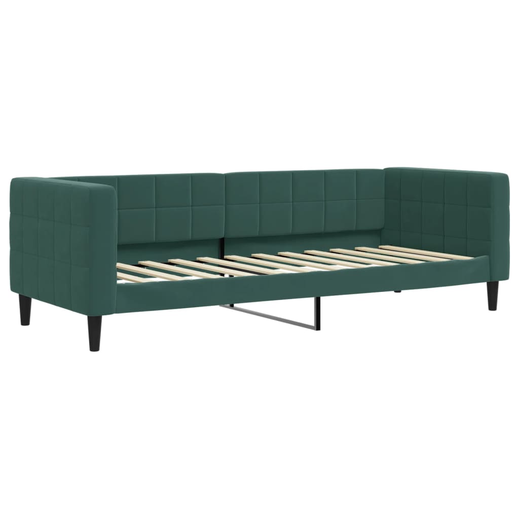 Lit de repos sans matelas vert foncé 80x200 cm velours