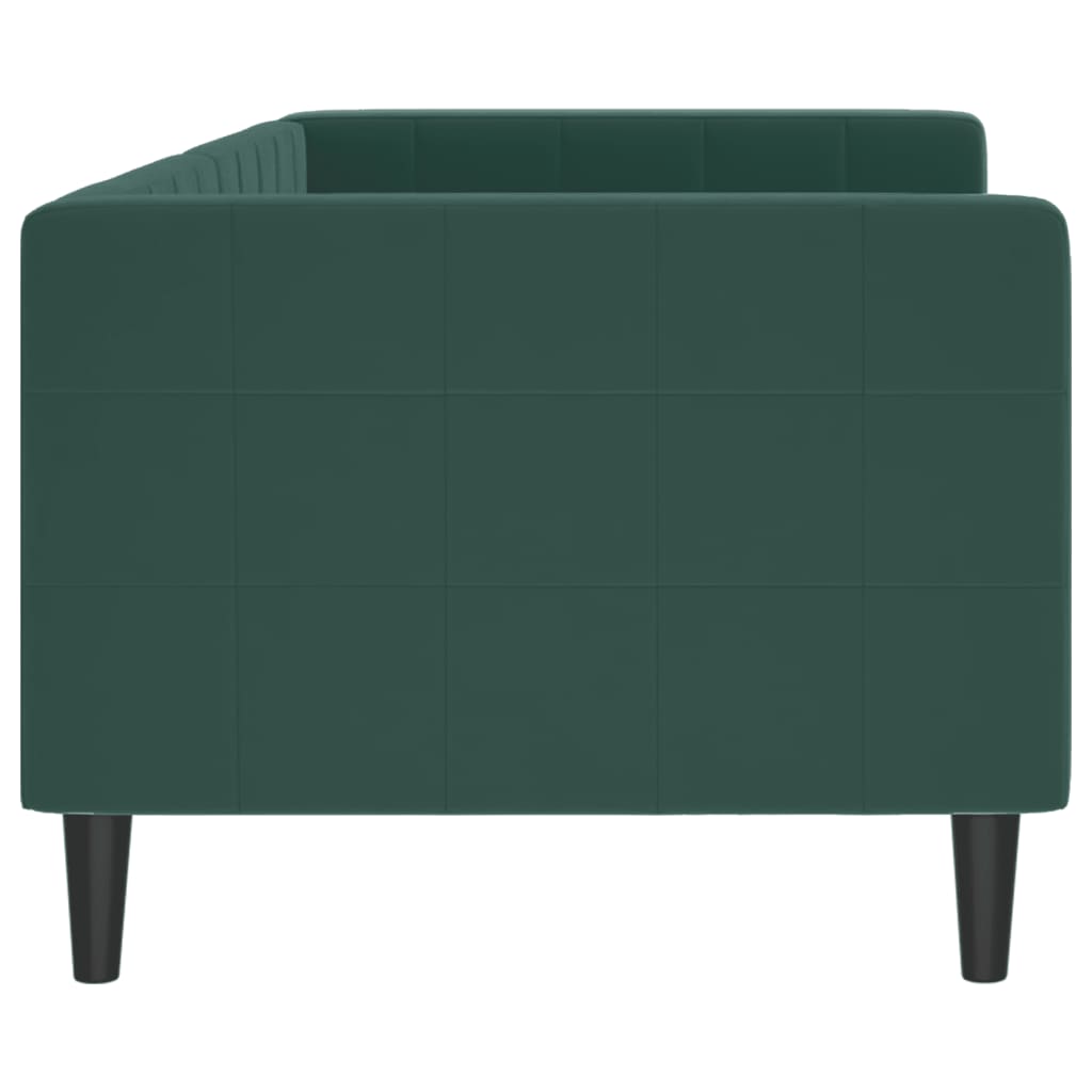 Lit de repos sans matelas vert foncé 80x200 cm velours