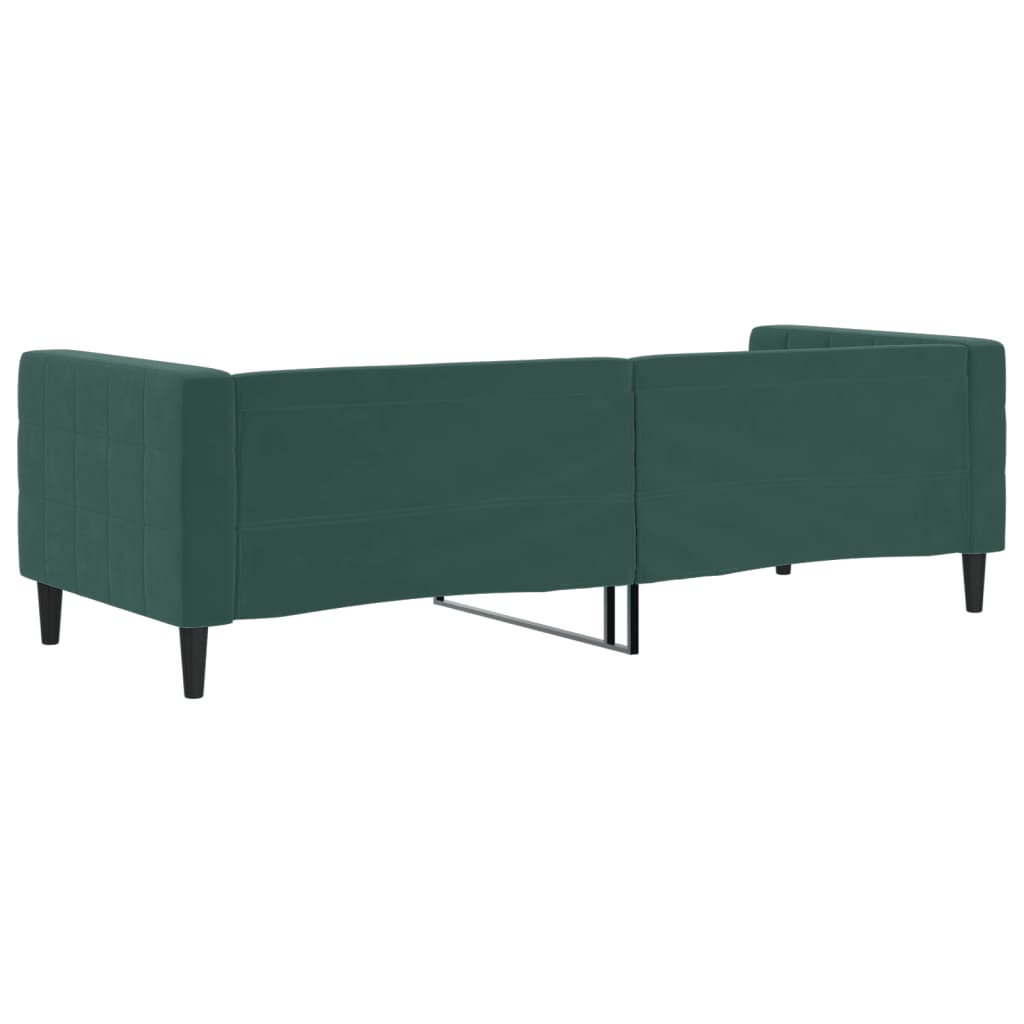 Lit de repos sans matelas vert foncé 80x200 cm velours