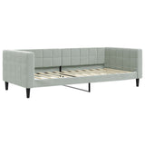 Lit de repos sans matelas gris clair 90x200 cm velours