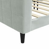 Lit de repos sans matelas gris clair 90x200 cm velours