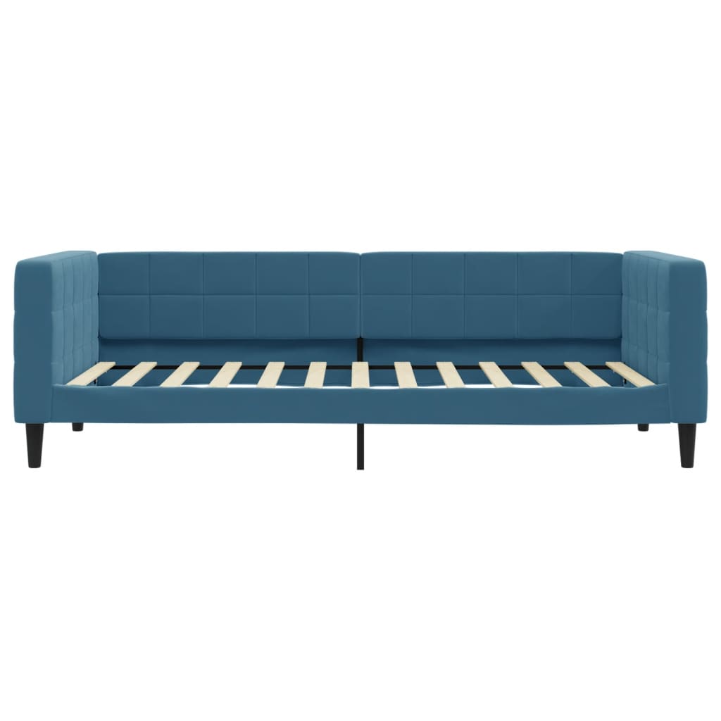 Lit de repos sans matelas bleu 100x200 cm velours